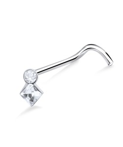 Diamond Stone Curved Nose Stud NSKB-832